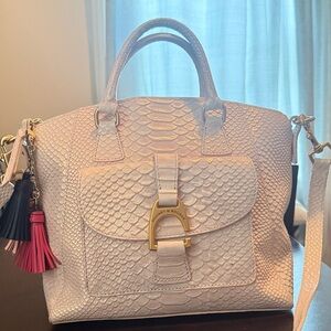 Dooney & Bourke Pink Textured Leather Satchel